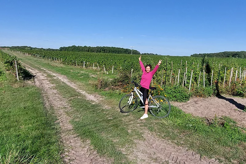 christine de Trip à vélo à vélo dans les vignobles de la Loire